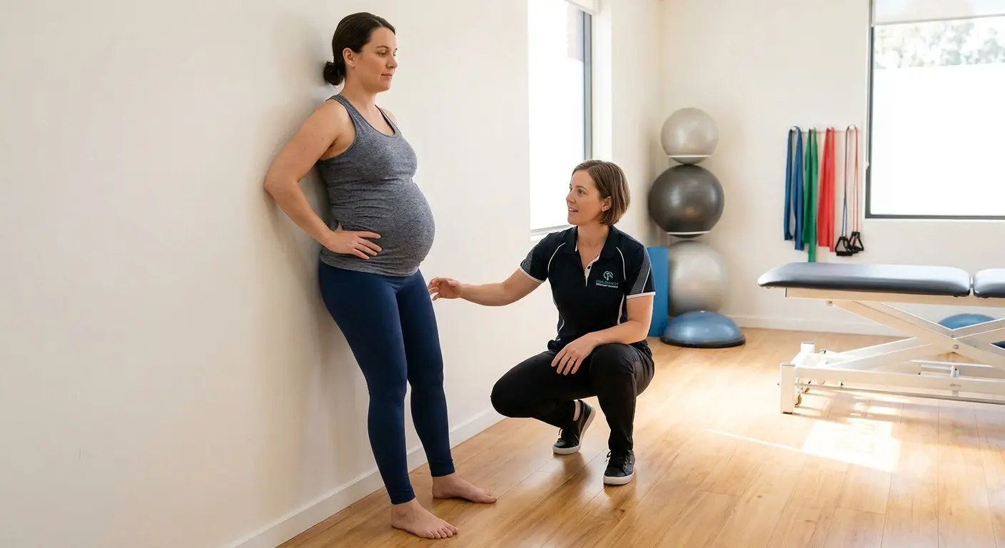 Safe pelvic tilt exercise for pregnancy back pain relief